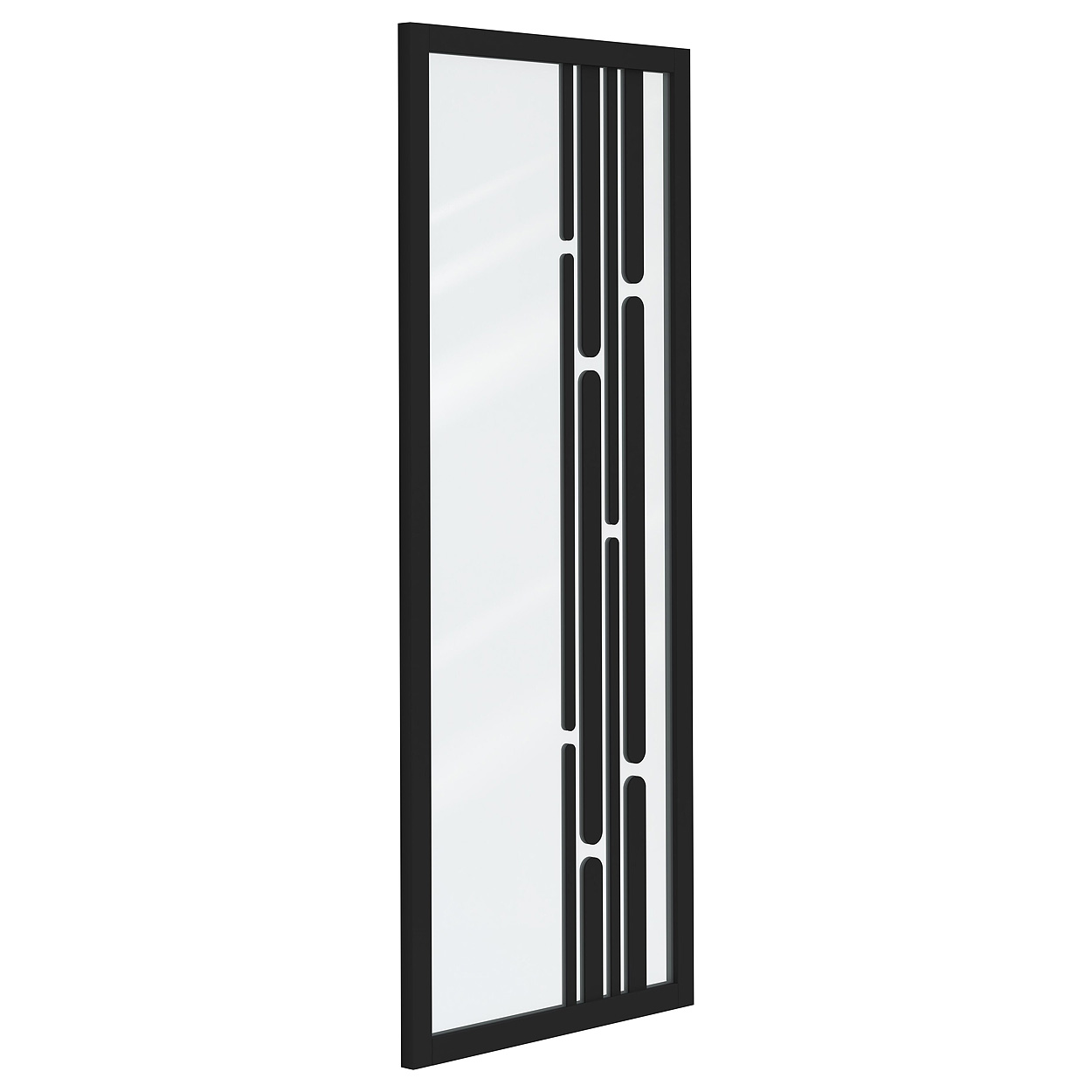 Binnendeur Skantrae SSL 14524 Blank Glas Zwart Gelakt